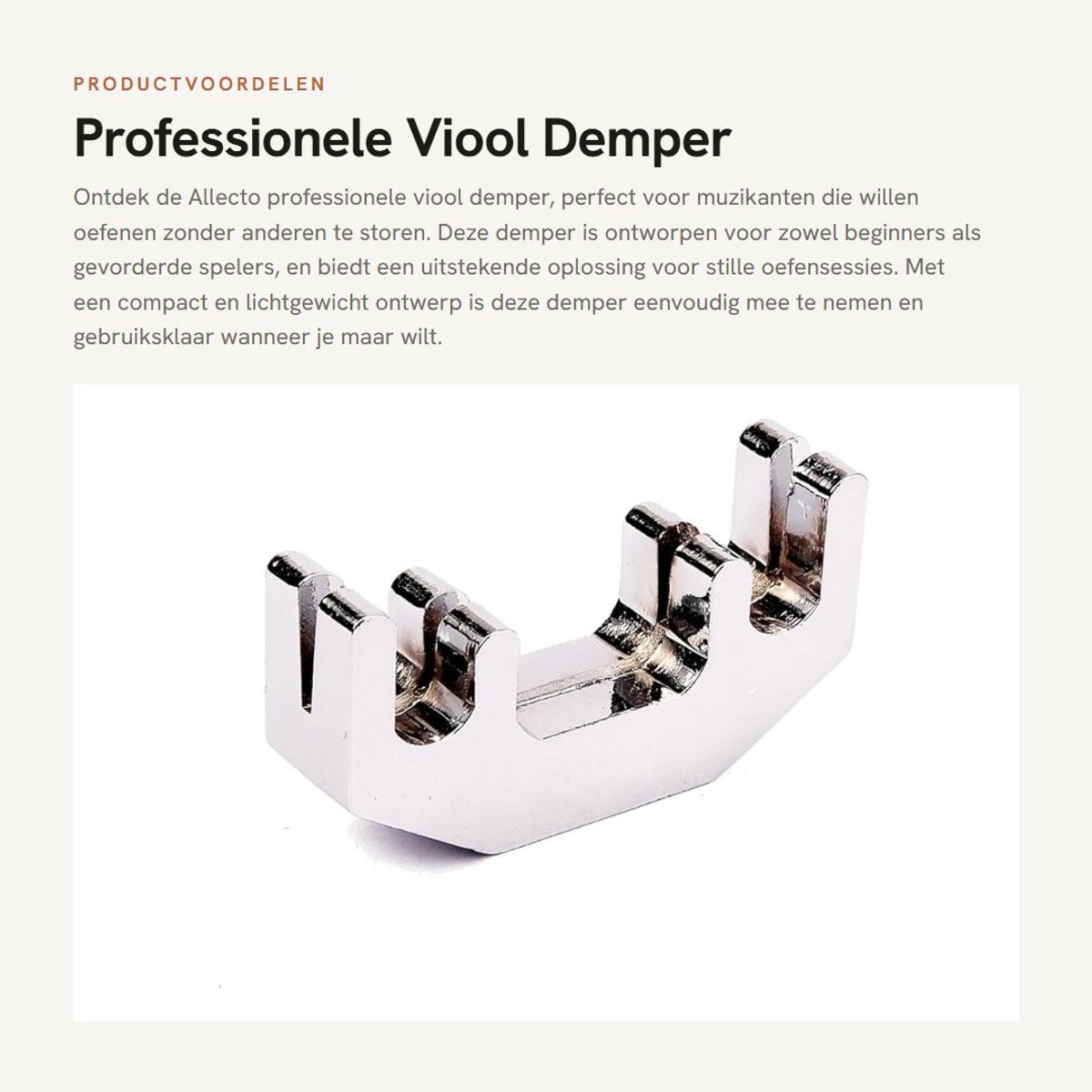 Dailygoods- Viooldemper Professionele Heavy Metal - Oefengeluiddemper - Compact Ontwerp - Zware Stille Demper - Beschermende Coating - Eenvoudig te Installeren - Oefendemper