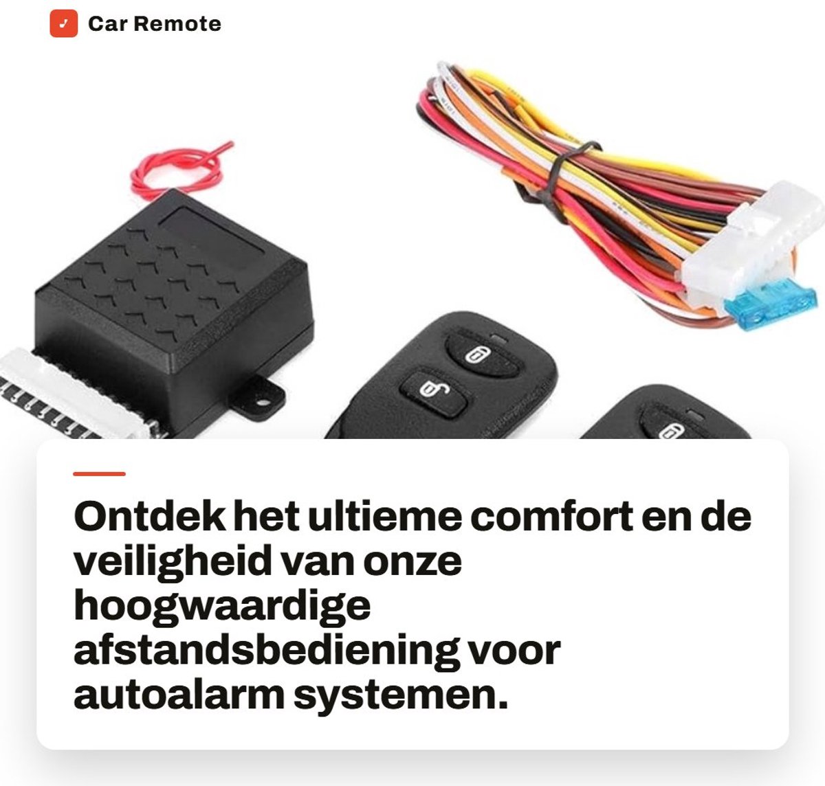 Dailygoods- Afstandsbediening Hoogwaardig Anti-diefstal - Auto Alarm Systeem - Verre Zendafstand - Kofferbak Openen - LED Lichtindicatie - Geschikt voor Alle Auto's - Autosleutel