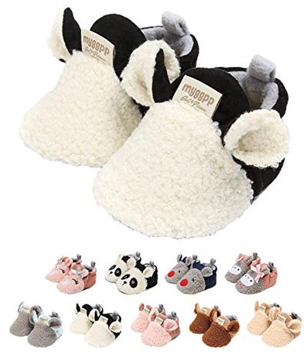 Babyslofjes - Eerste loopschoentjes - Warm en Droog - Antislip zolen - 0-18 maanden - Verschillende kleuren