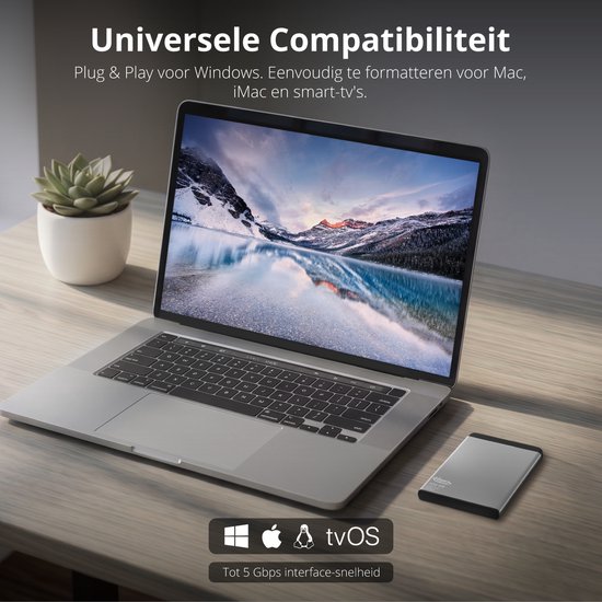 MrGoods Externe Harde Schijf 500GB Pro - USB 3.0 - 2.5 inch HDD - Metaal/Kunststof Behuizing - Zwart van MrGoods — afbeelding 4