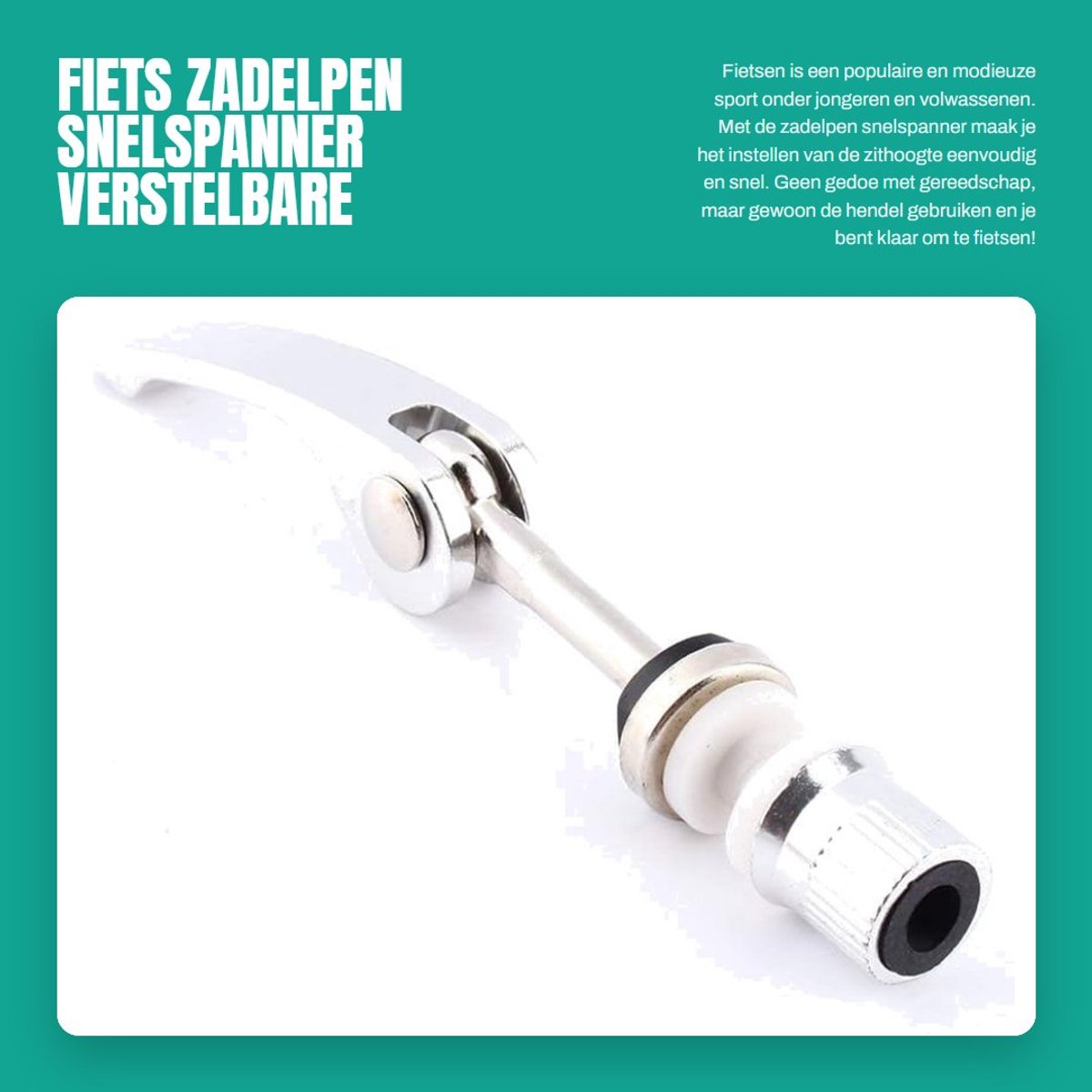 Dailygoods- Zadelpen Snelspanner - Zadelklem - Schroefbouten - Quick Release - Aluminiumlegering - Universele Pasvorm