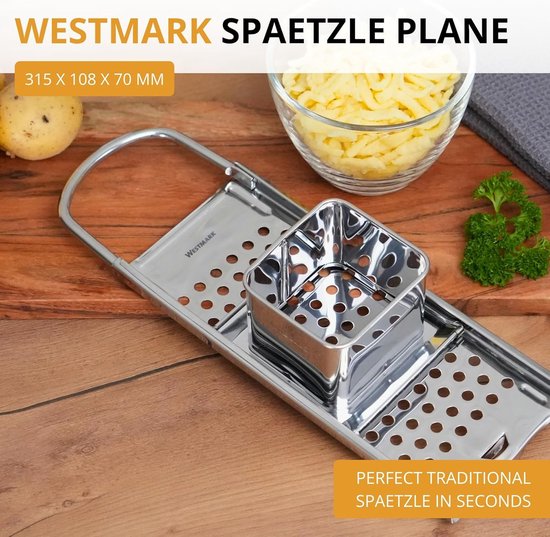 Spätzle Knöpfle Snijmachine - Deegmaker Pasta Maker - Zelf Pasta Maken - Roestvrij Staal - 315 cm - Zilver — afbeelding 3