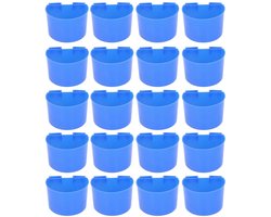 Dailygoods- Voerbak Set van 20 Stuks - Vogel Voerbak - Papegaai Voerbak - Duurzaam Kunststof - Gemakkelijk Toegankelijk - Grote Capaciteit - Vogeltrog