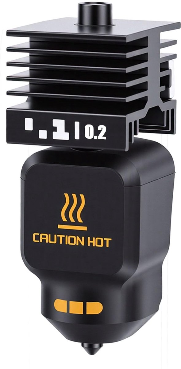 Dailygoods- Hotend Kit Vervanging voor Lab P2S - Gehard Stalen Mondstuk - 0,2 mm - Delicaat Printen - Nauwkeurige Compatibiliteit - Inclusief Moersleutels - 3D-printer Nozzle