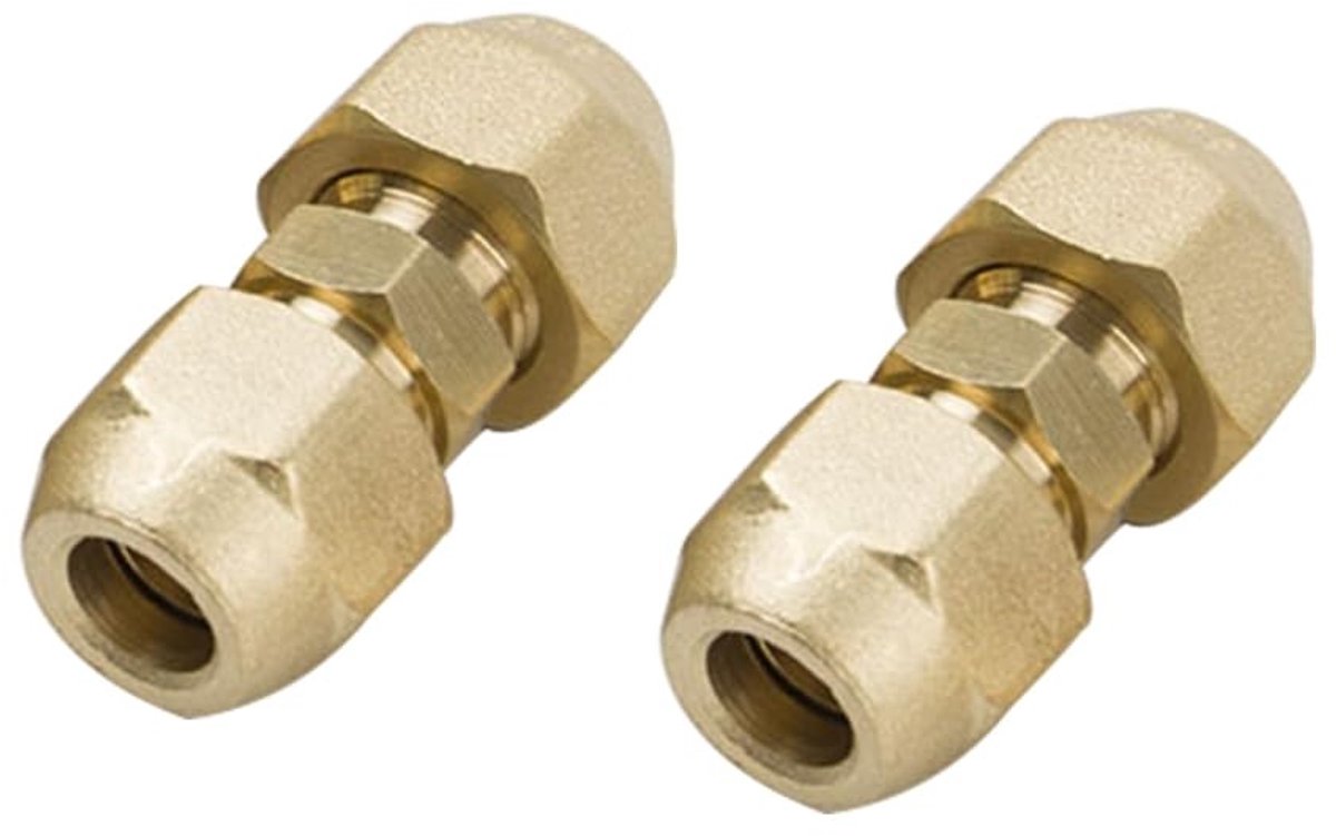 Dailygoods- Nippel Dubbel - Schroefdraadfitting - Messing - Verlenging Buis - Sanitair - Roestbestendig - Fitting