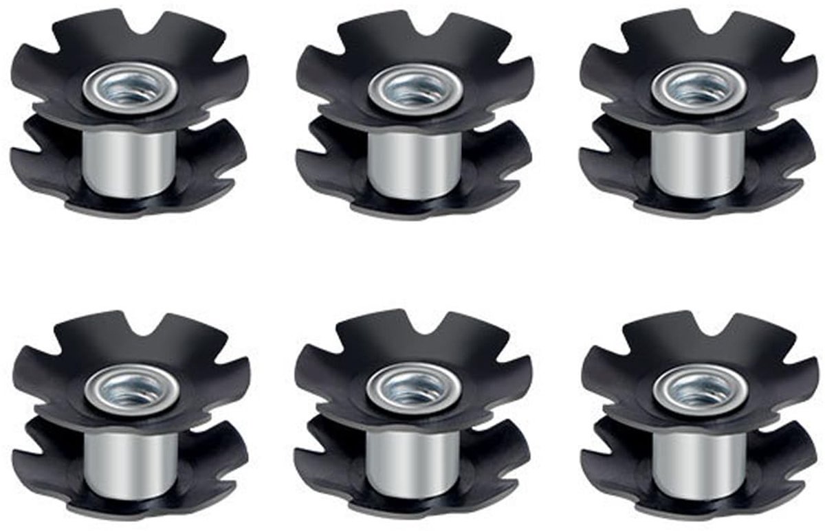 Dailygoods- Stermoer 6-delig - Fiets Voorvork - Stuurbuismoer - Hoogwaardig Legeringsstaal - Eenvoudig te Gebruiken - Geschikt voor 28,6 mm - Fietsmoer