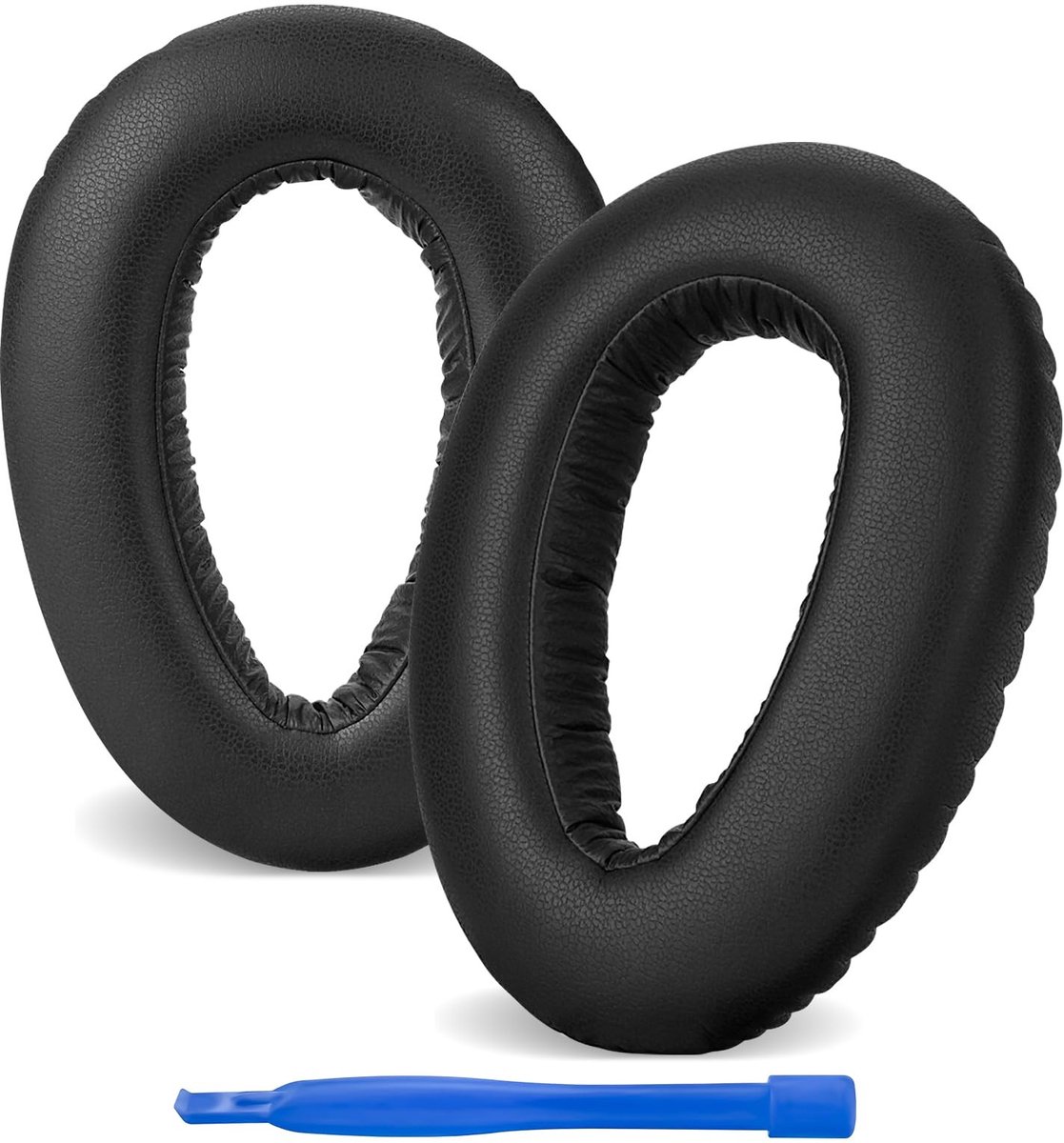 Dailygoods - Vervangende oorkussens - Hoofdtelefoon oorkussens - Eiwit leer - Zwart - Comfortabel en duurzaam - Geschikt voor Sennheiser 550/5...