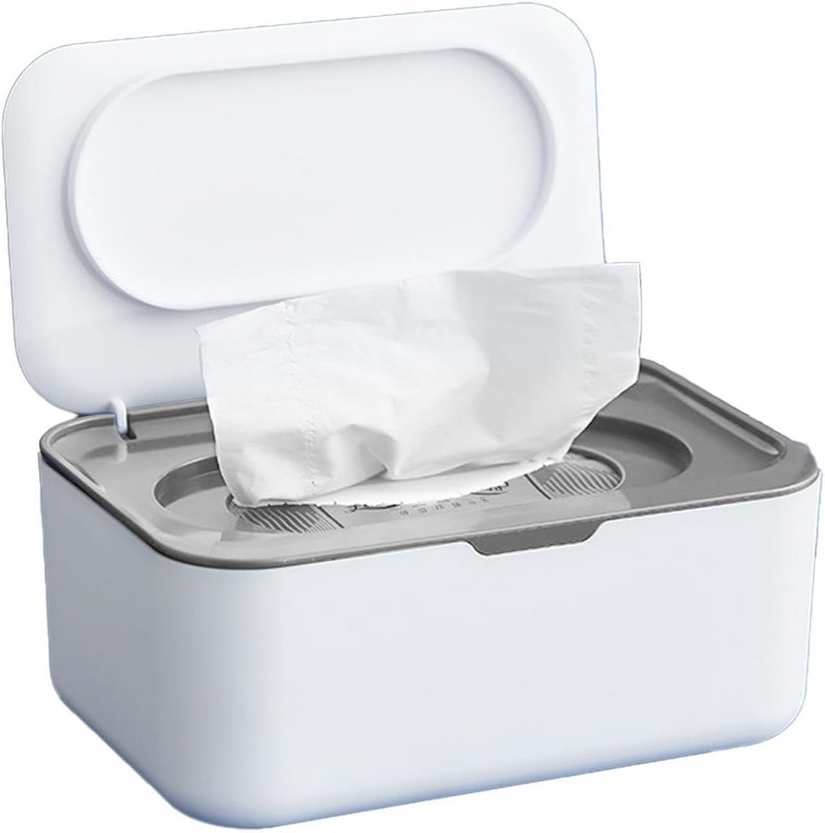 Wipes Opbergdoos - Babydoekjes Dispenser - Hygiënisch Houden - Eénhandige Bediening - 19.8 cm - Blauw