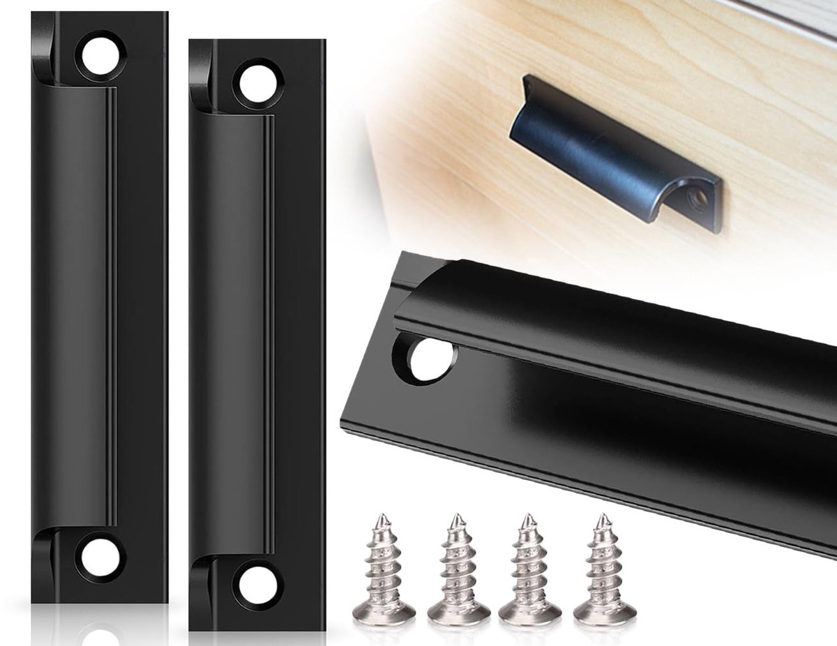 Dailygoods- Balkondeurgreep - Handgreep van Aluminiumlegering - Deurgreep Buiten - Deurgreep Schuifdeur - Handvat voor Kastladen - Buitengrepen met Schroeven
