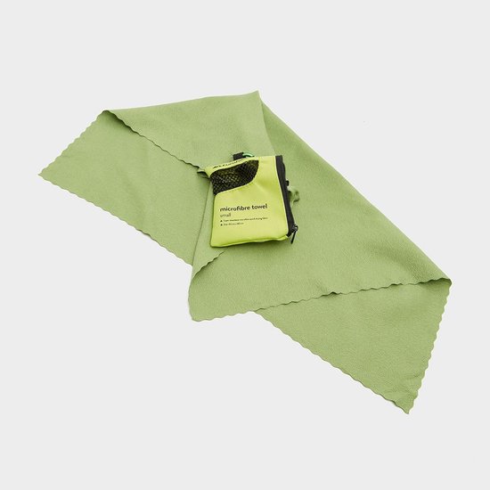 Microvezel Handdoek - Sneldrogende Doek - Compact Reizen - Met Karabijnhaak - 40x40cm - Groen — afbeelding 2