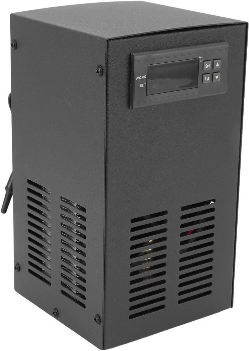 Dailygoods - Aquariumkoeler - Elektronisch - Laag Energieverbruik - Compact formaat - Temperatuurweergave - Geschikt voor zoet- en zeewatertanks - Mod...