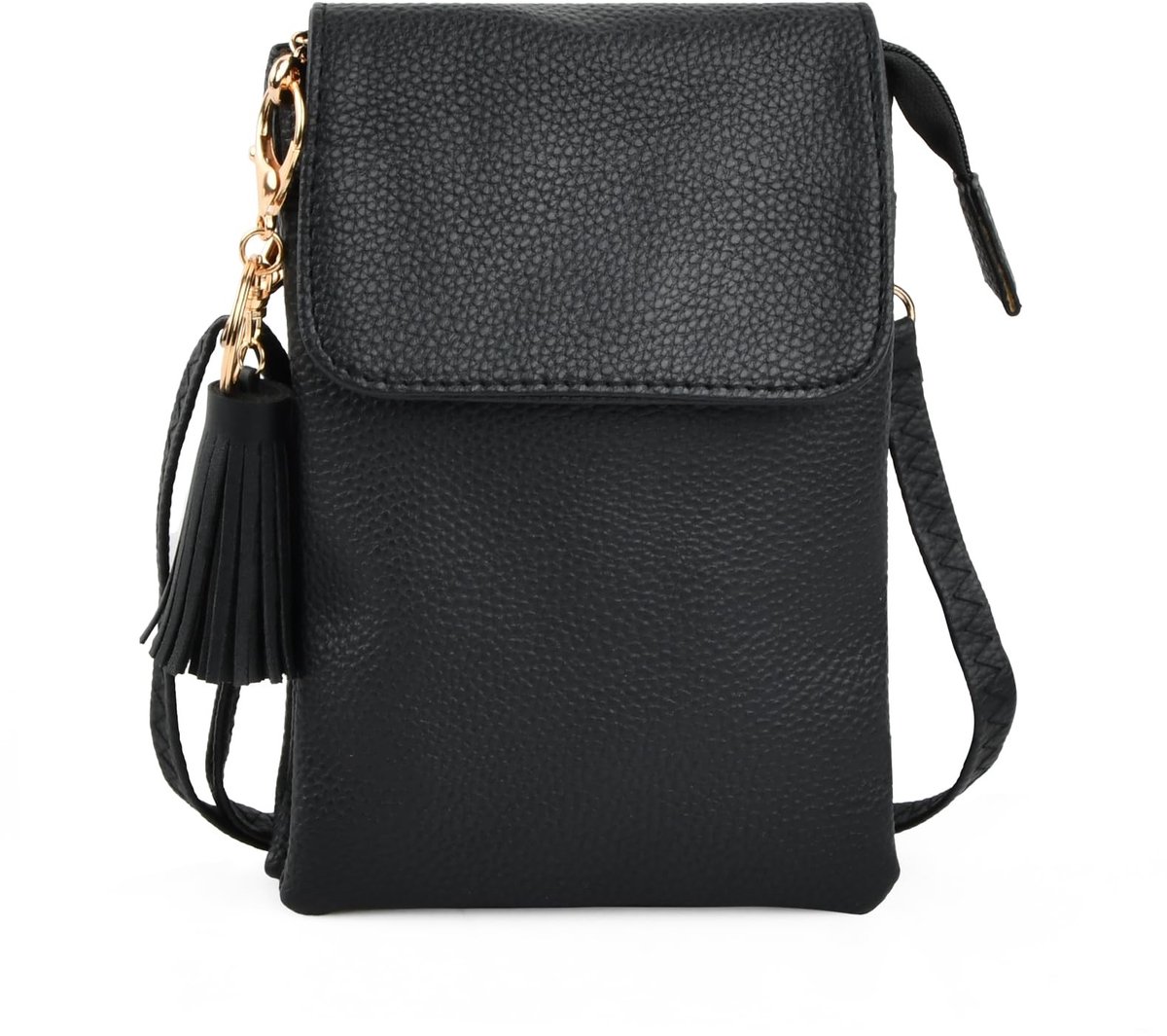 Dailygoods- Schoudertas zwart - PU-leer - Verstelbare schouderriem - Casual handtas - Crossbody-tas - Afmetingen 20 x 13 x 3 cm