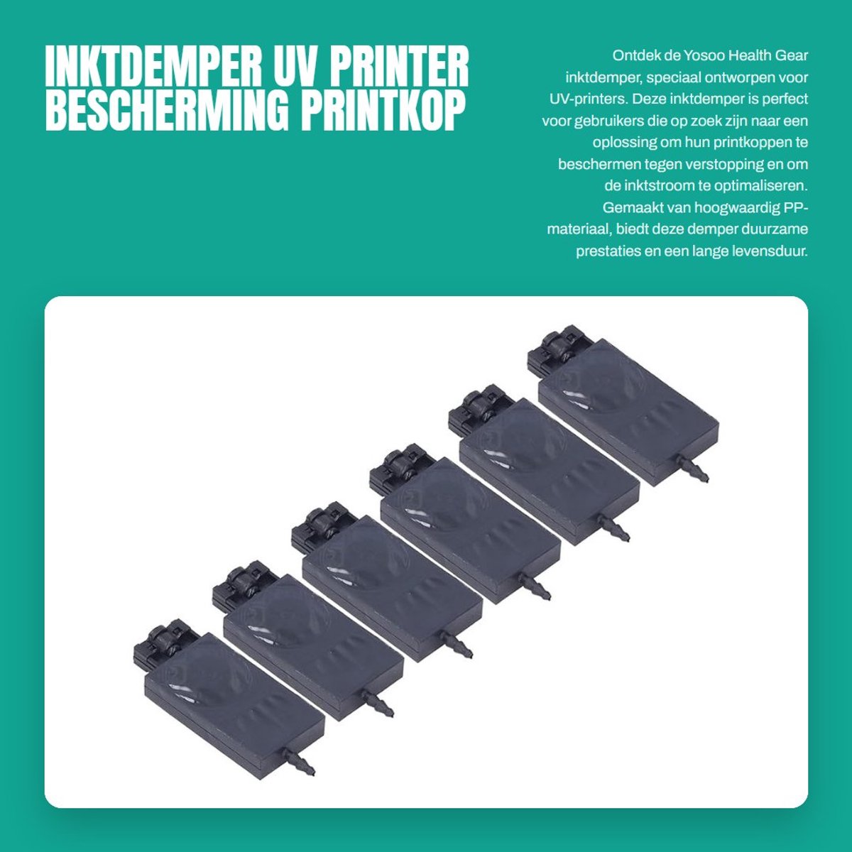 Dailygoods- Inktdemper 6 Stuks - PP Materiaal - Oplosmiddelinkt - Waterbasisinkt - Eenvoudige Installatie - Verhoogt Capaciteit Filter - Inktfilter