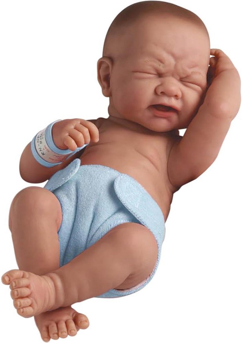 Babypop - Realistische pop - Rollenspel - Anatomisch correct - 356 cm - Blauw