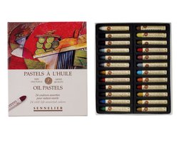 Set of oil pastels Sennelier 24 pcs for still life