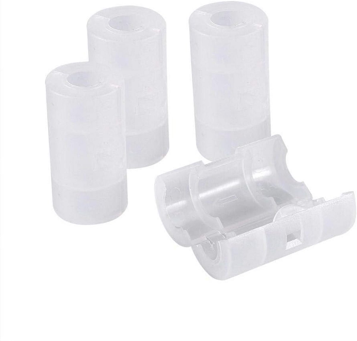 Batterij Adapters - Converter Cases - Apparaten Voeden - Van AA naar C - 4 Stuks - Wit