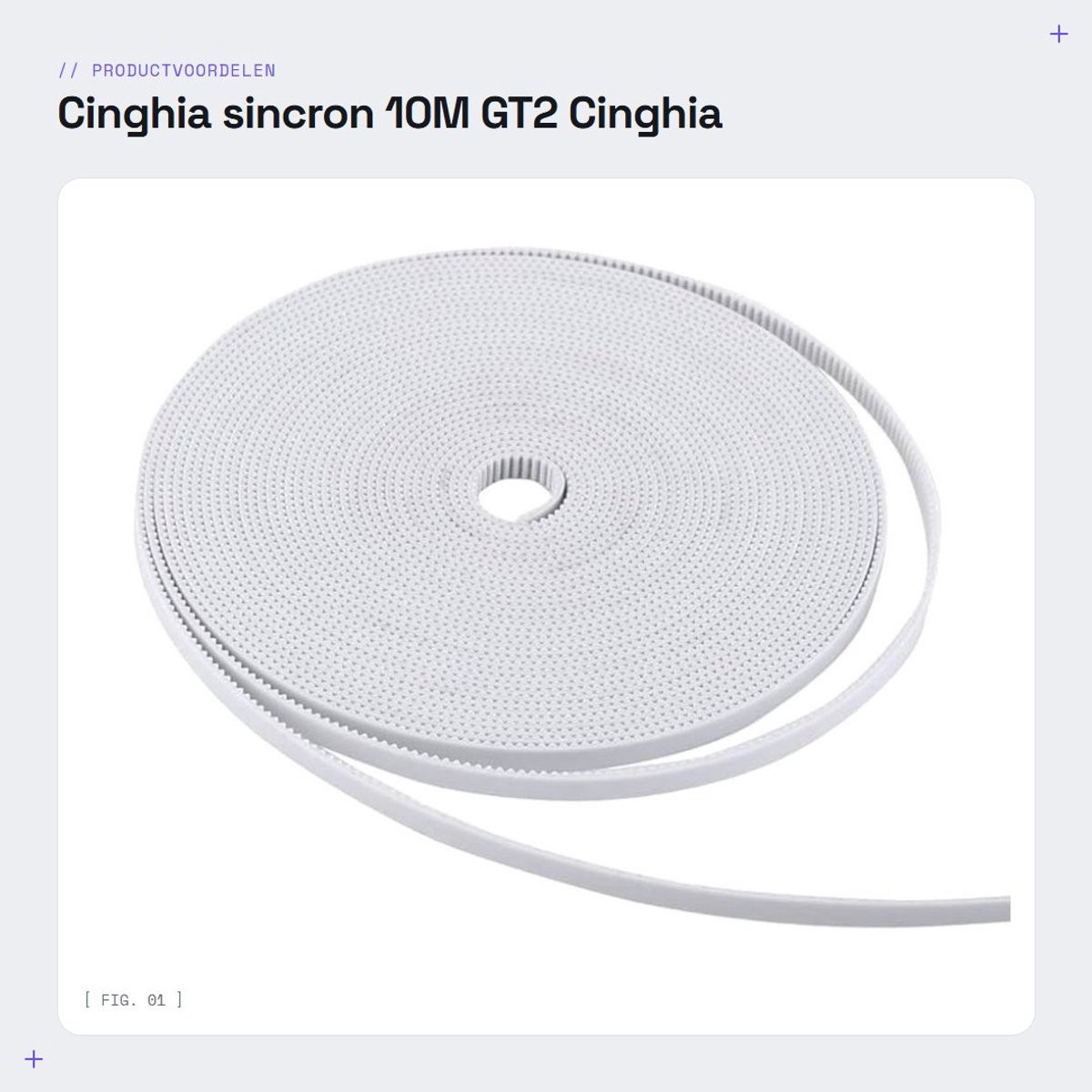 Dailygoods- GT2 Riem 10M - PU Materiaal - Stalen Kern - Hoge Slijtvastheid - Flexibel - Geschikt voor 3D Printers - Aandrijfsysteem