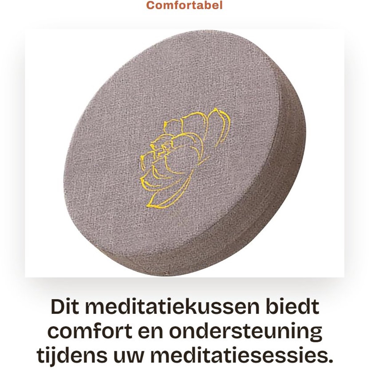 Dailygoods- Meditatiekussen Comfortabel - Katoen/Linnen - Afneembaar/Washbaar - Minimalistisch Design - Veelzijdig Gebruik - Verhoogt Meditatiegebied