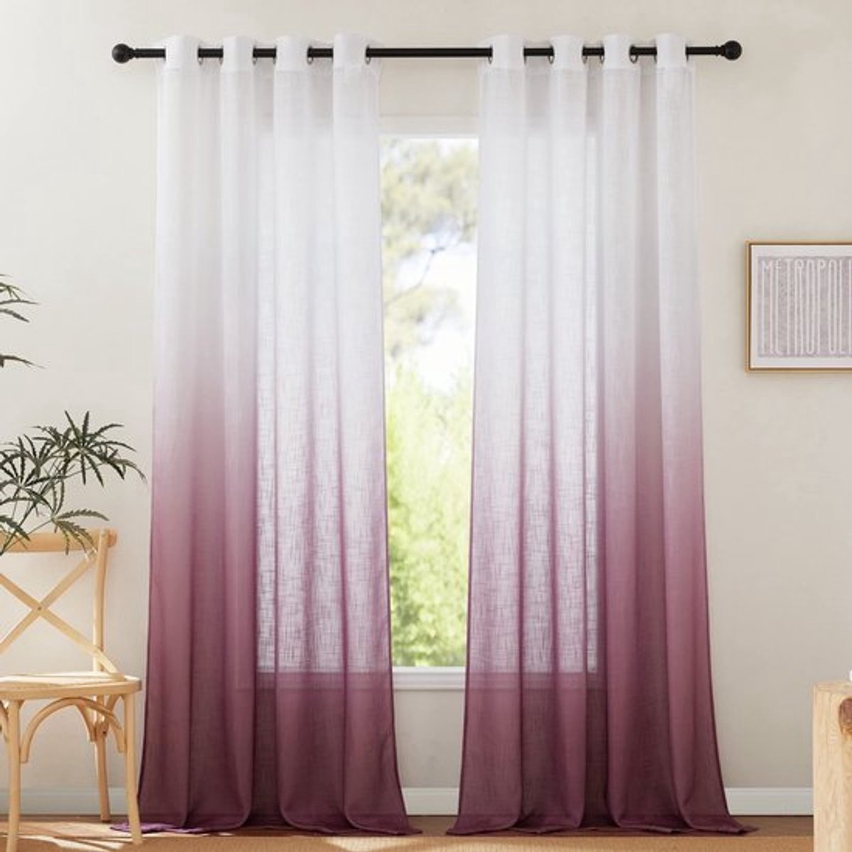Dailygoods- Gordijnen met motiefprint - Gordijnen kant en klaar