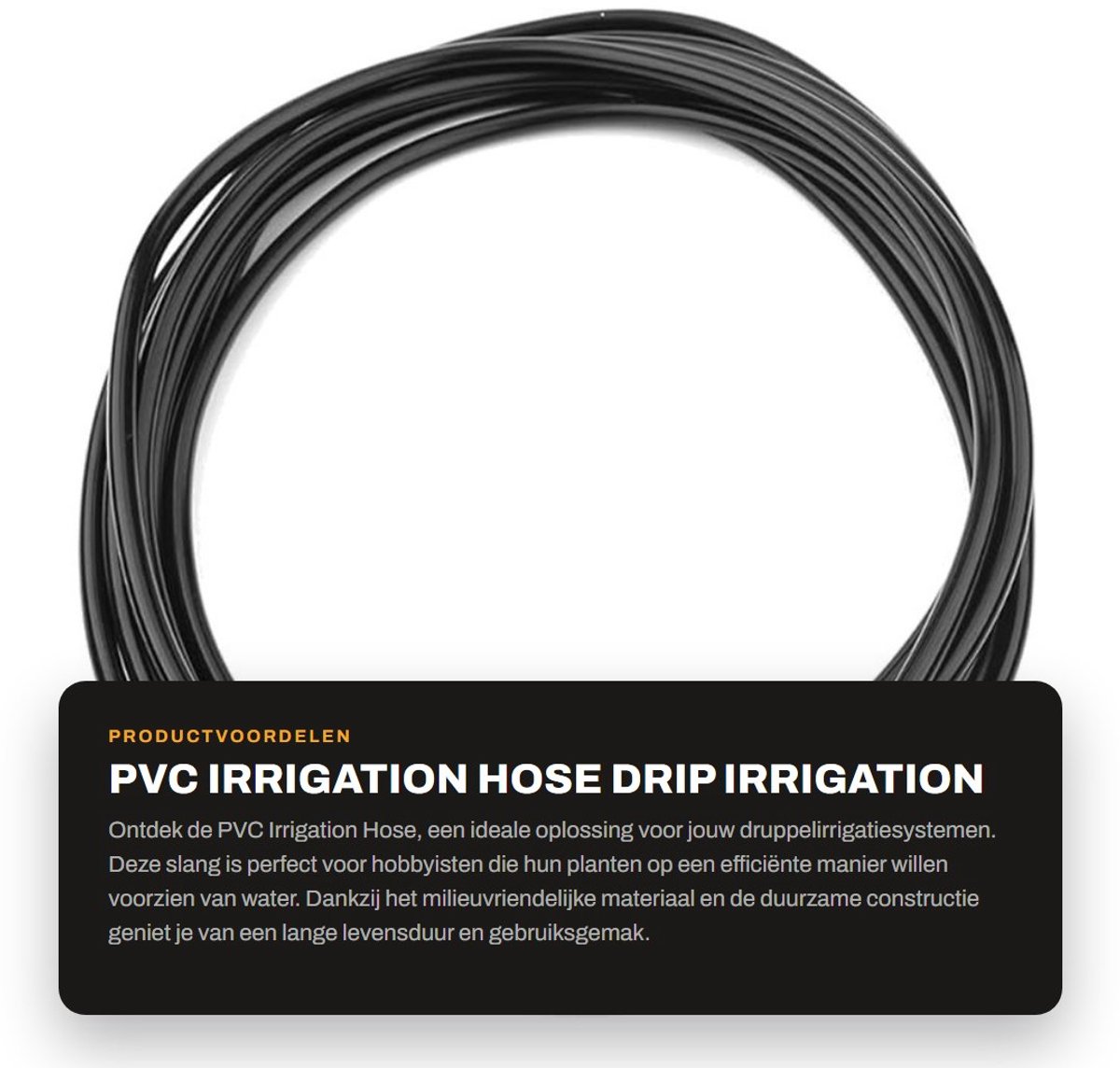 Dailygoods- Irrigatieslang 5m/10m/20m - Druppelslang - Waterpijp - Micro-irrigatie - Tuinirrigatie - Duurzaam materiaal - Drip Hose