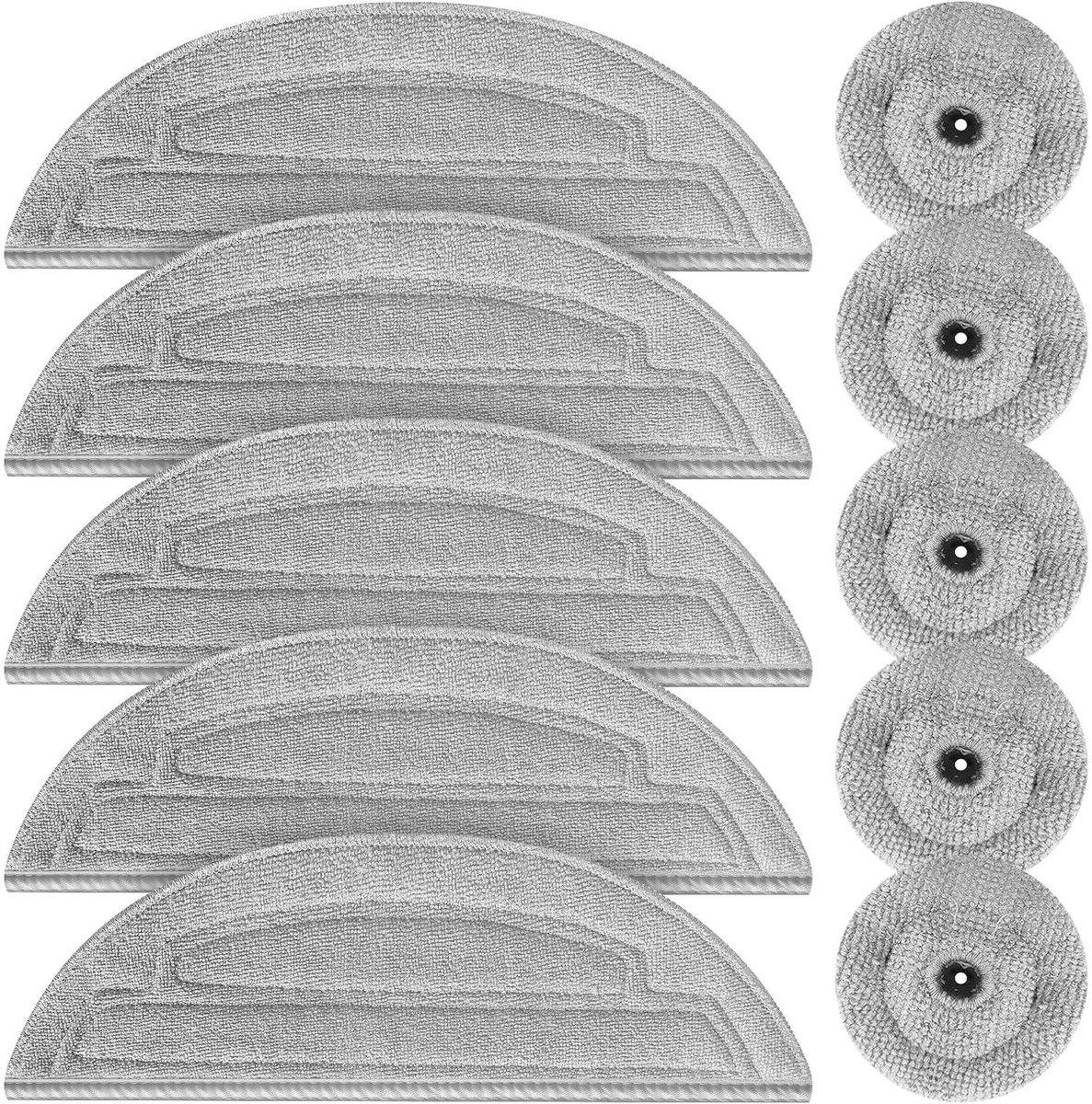 Dailygoods- Dweilpads 10 Stuks - Microvezel Vervangend - Compatibel met Roborock S8 MaxV Ultra/S8 Max Ultra - Wasbaar - Herbruikbaar - Superieure Reinigingskracht - Moppads