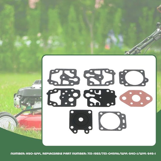 Dailygoods- Carburateur Reparatieset K20-WYL - Carburateur Ombouwkit - Compatibel met Makita/Husqvarna/Echo - Vervangt 753-1225/753-04296 - Geschikt voor diverse modellen - Inclusief meerdere compatibiliteiten — afbeelding 3