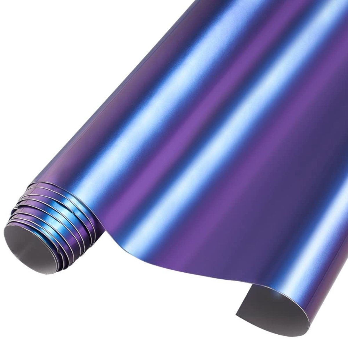 Dailygoods- Plakfolie Holografisch - Zelfklevend - Waterdicht - UV-bestendig - 50 x 152 cm - Blauw/Paarse Kleurverloop - Autofolie