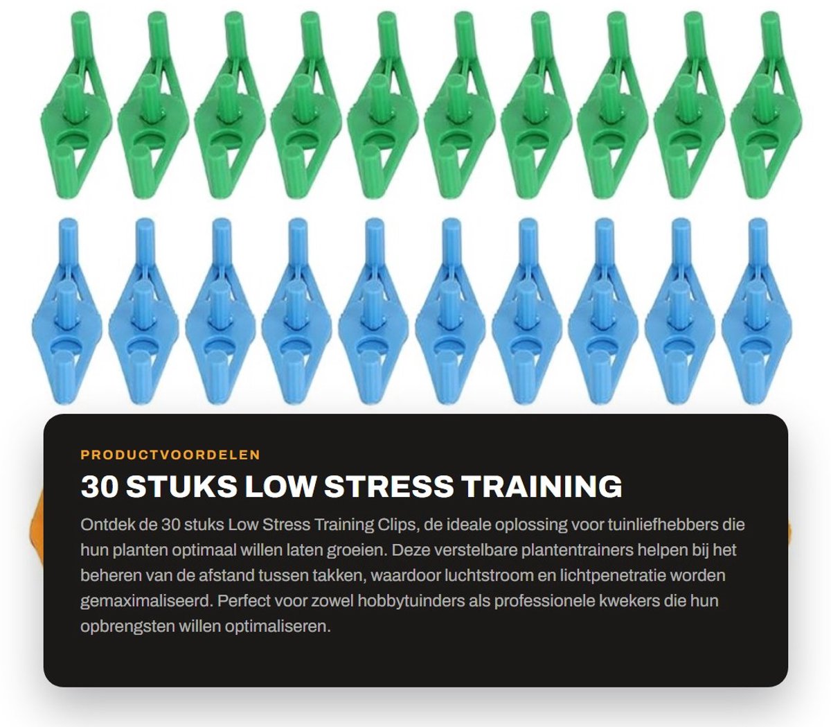 Dailygoods- Plantentrainer 30 Stuks - Verstelbare Planttraining Clips - Low Stress Training - Duurzaam en Herbruikbaar - Beheer Takkenafstand - Maximaliseer Lichtpenetratie - Plantclips