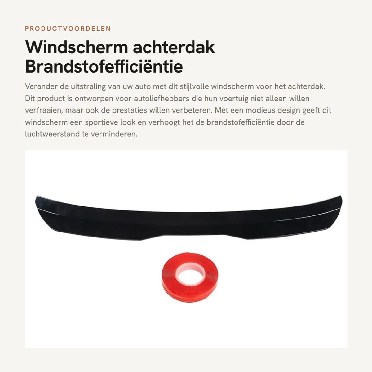 Dailygoods- Windscherm Uittrekbaar - Verbeterde Brandstofefficiëntie - Duurzaam ABS-Kunststof - Sportief Ontwerp - Verhoogde Stabiliteit - Weerbestendig - Achterruitspoiler
