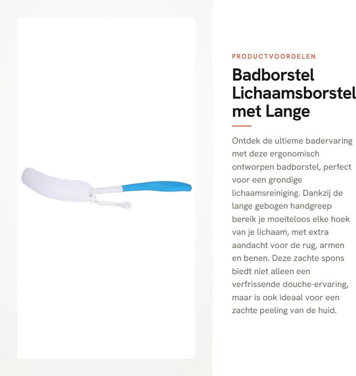 Dailygoods- Badborstel Ergonomisch Ontwerp - Lichaamsborstel - Doucheborstel - Exfoliërende Scrubber - Hygiënische Opzetborstel - Zachte Peeling