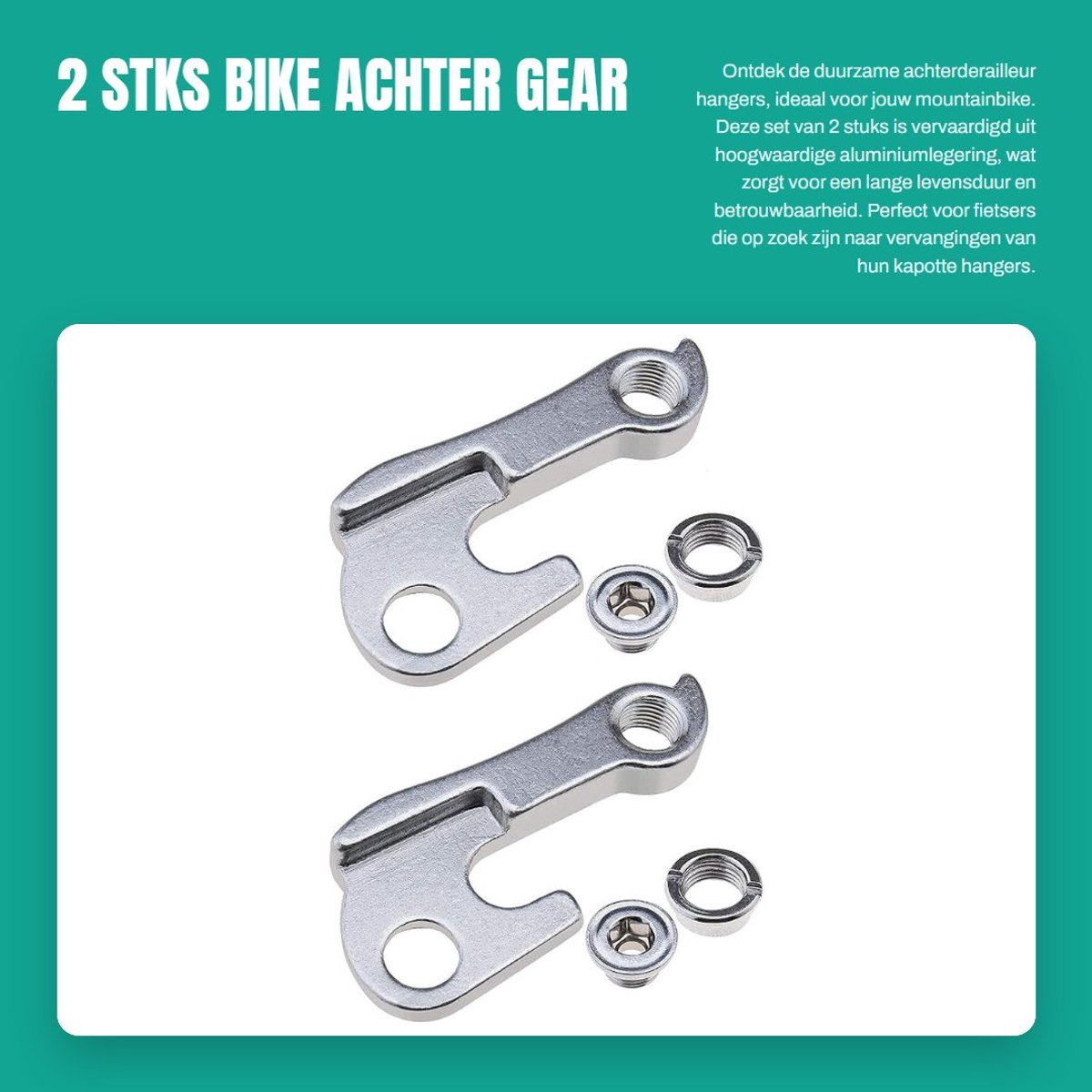 Dailygoods- Derailleur Hanger 2 Stuks - Aluminiumlegering - Fiets Accessoires - Achterderailleur Hanger - Vervangingsonderdelen - Eenvoudig te Installeren - Fietsaccessoire
