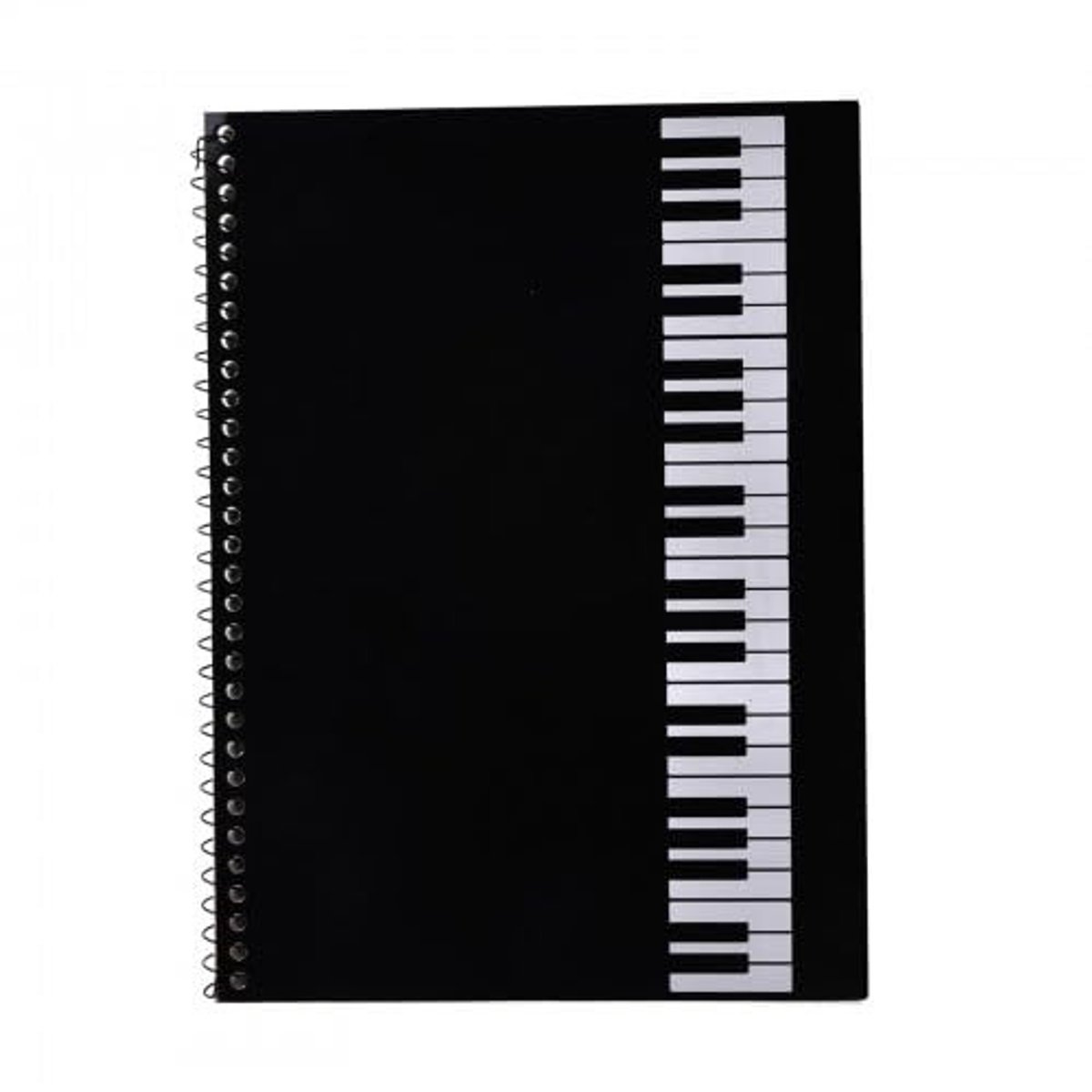 Notebook 26 x 19 cm - Spiral Cover Zwart Kraftpapier - 50 Blanco Pagina's - Geschikt voor Muziekprogramma's - SnelShoppen