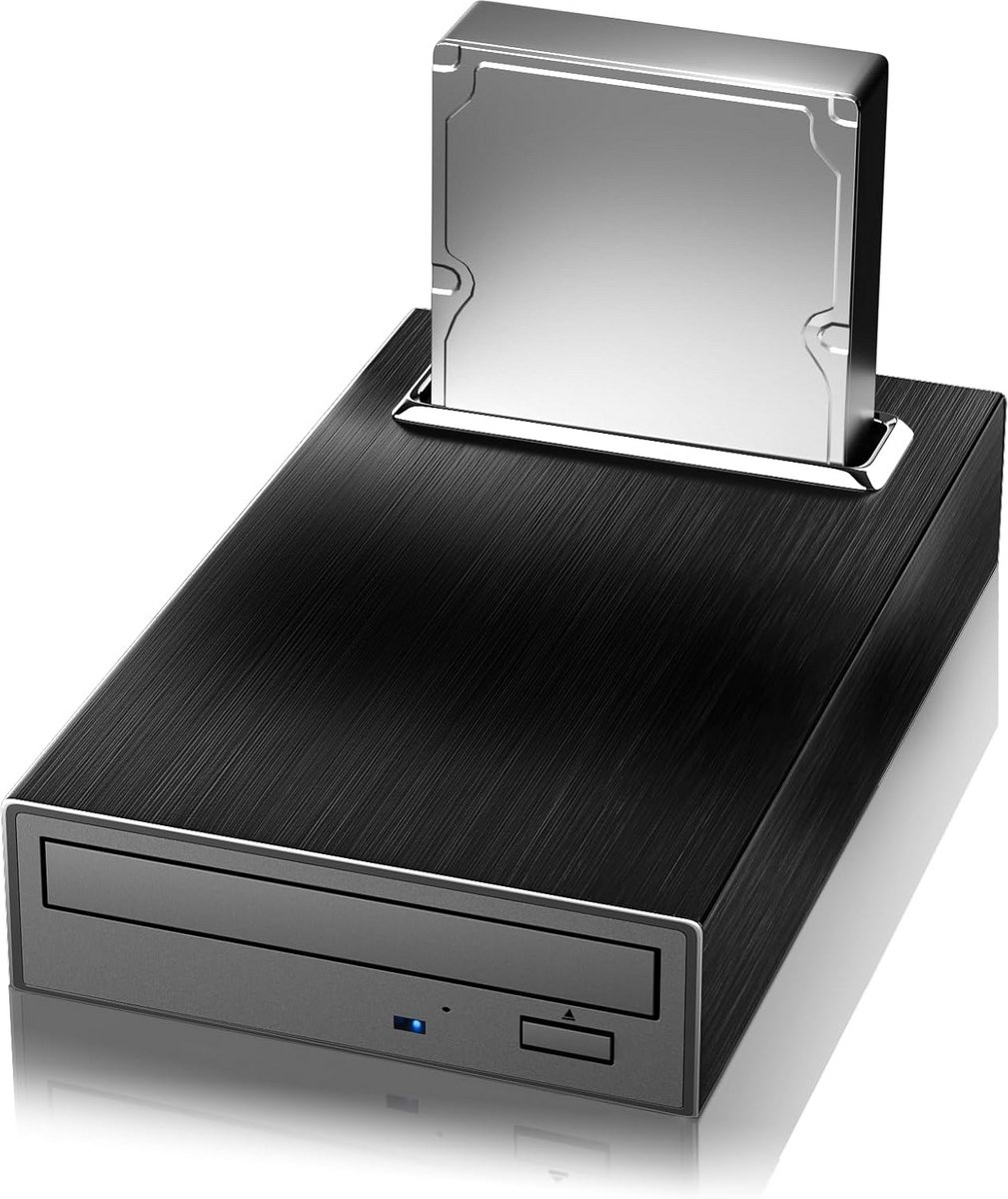 Externe Blu Ray Drive - Optische Lezer Brander - Data Opslag Archiveren - 4-in-1 HDD Behuizing - 16x Snelheid - Zwart