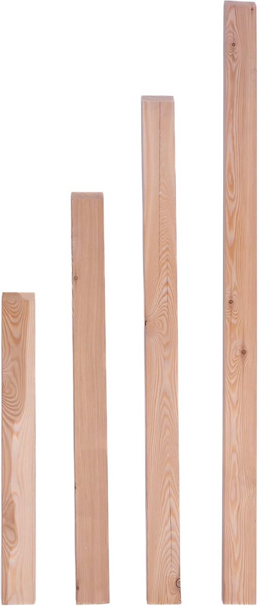 Heklatten - Tuinplank - Tuin afzetten - Siberisch larikshout - 60 cm hoog - Bruin