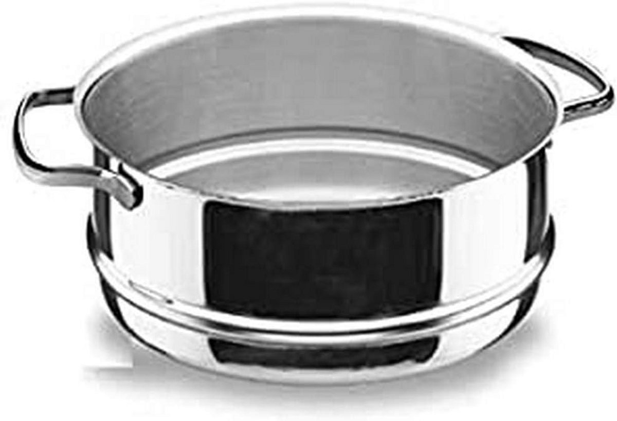 Stoompan Kookpan Gezond Koken Roestvrij Staal 20 cm Zilverkleurig
