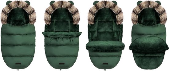 Babyvoetenzak - Kinderwagen zak - Warmte buiten - Waterafstotend winddicht - 96 x 45 cm - Kaki — afbeelding 5
