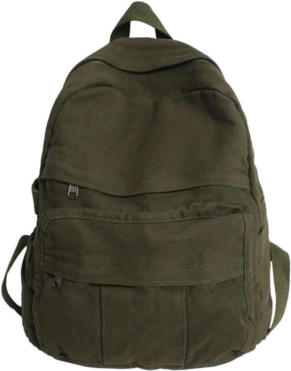 Dames Rugzak - Canvas Tas - Dagelijks Gebruik - Vintage Stijl - 40 cm Hoog - Bruin