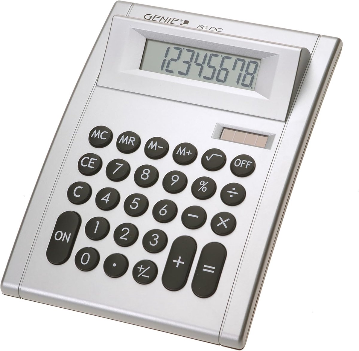 Bureaurekenmachine - Zakrekenmachine - Dagelijkse berekeningen - Dual power functie - 8-cijferig display - Zilver