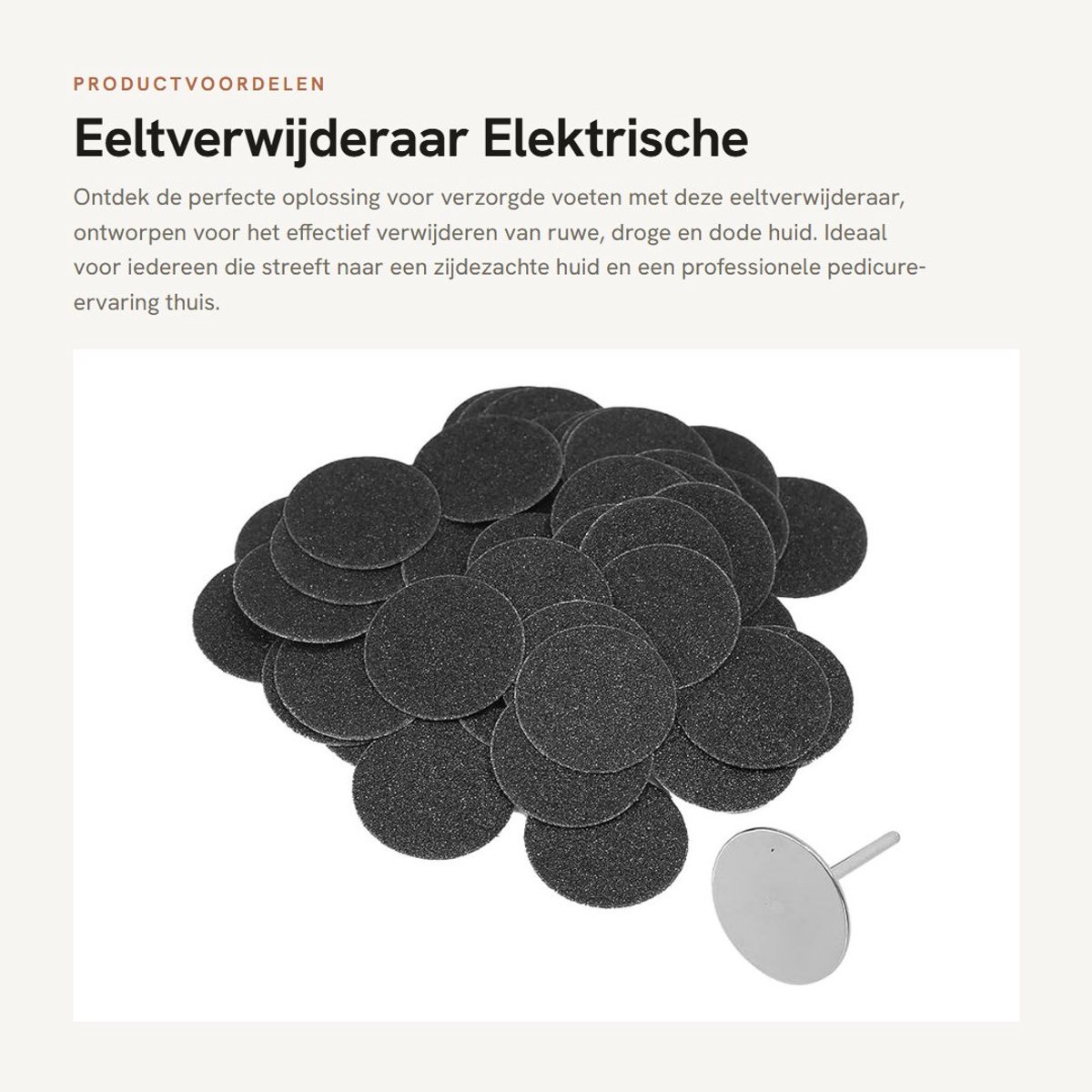 Dailygoods - Eeltverwijderaar - Elektrische Eeltverwijderaar - Vervangende Schuurpapier Schijven - φ25mm - Pedicure Tool - Geschikt voor Voetverzorgin...