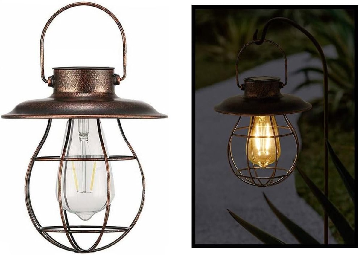 Led zonnelantaarn - Hanglamp tuin - Buiten verlichten - Automatische schemersensor - 16x13