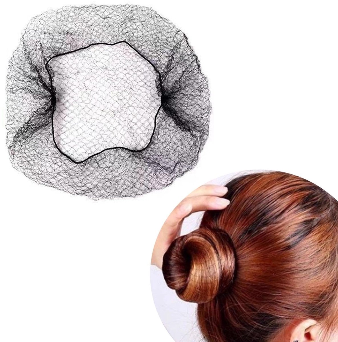 Dailygoods- Haarnet 40 stuks - Onzichtbaar/Elastisch - Zacht/Duurzaam - Lichtgewicht/Mesh - Ideaal voor Ballet - Tot 50 cm uitrekbaar - Haarknot