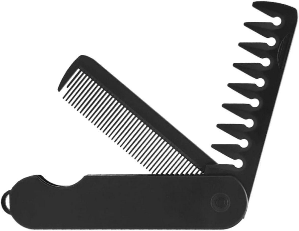 Opvouwbare Kam - Reiskam Stylingkam - Dagelijkse Haarverzorging - 2-in-1 Multifunctioneel - 167 cm - Zwart