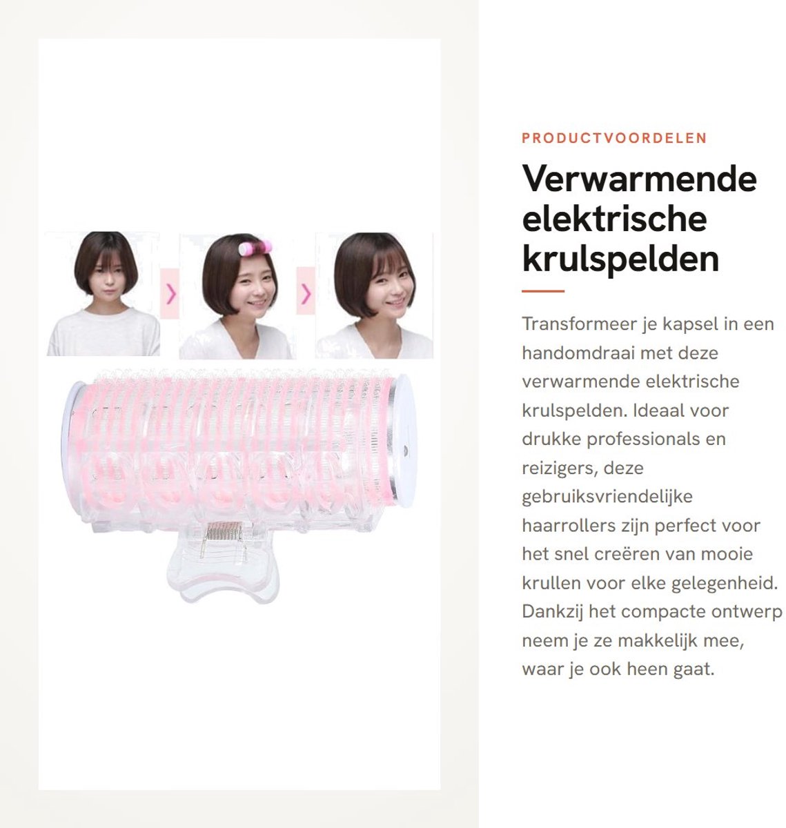 Dailygoods - Verwarmende elektrische krulspelden - Draagbare haarrollers - Snel en eenvoudig in gebruik - USB opladen - Ideaal voor onderweg - Perfect
