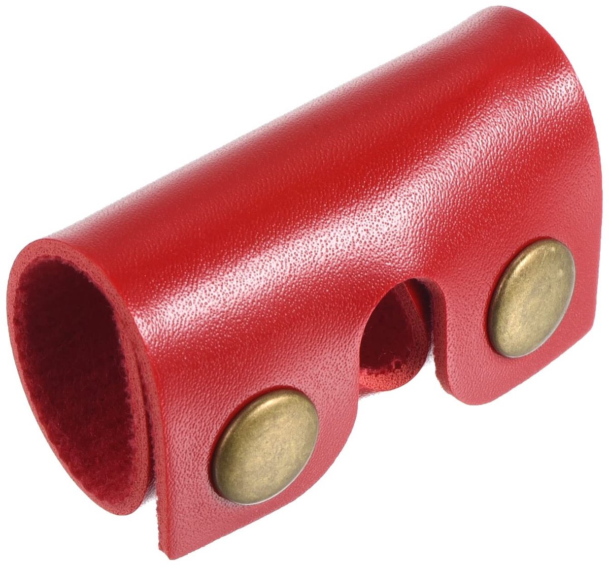 Dailygoods - Lederen Scheerkop Beschermhoes - Dubbele Rand Scheermes Hoofd - Ideaal voor Reizen - Rood - Scheermes Bescherming - Geschikt voor dagelij...