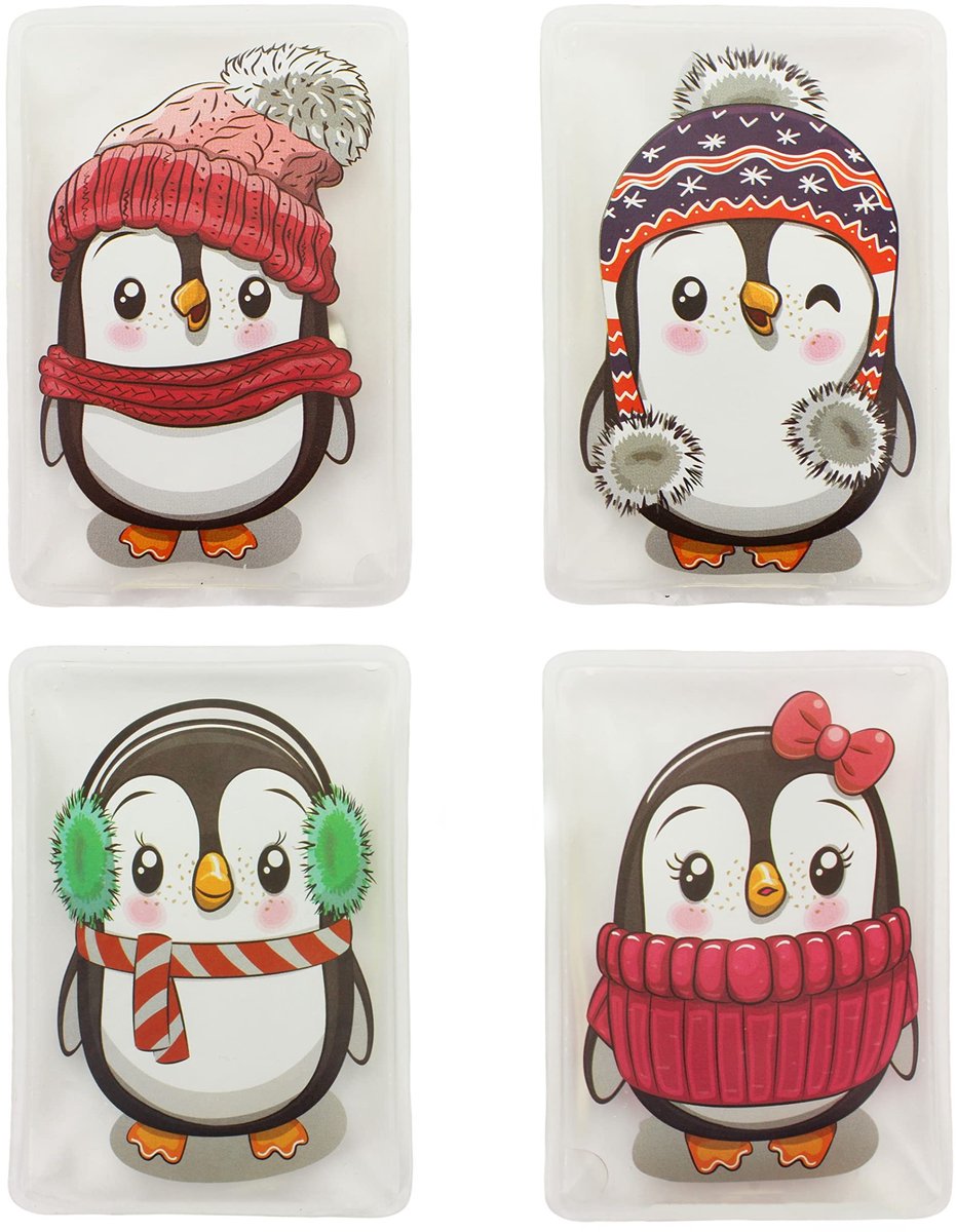 Dailygoods- Handwarmers Herbruikbaar - Set van 4 - Zakwarmers - Vingerwarmers - Tot 55 °C - Huidvriendelijke Kunststof Hoes