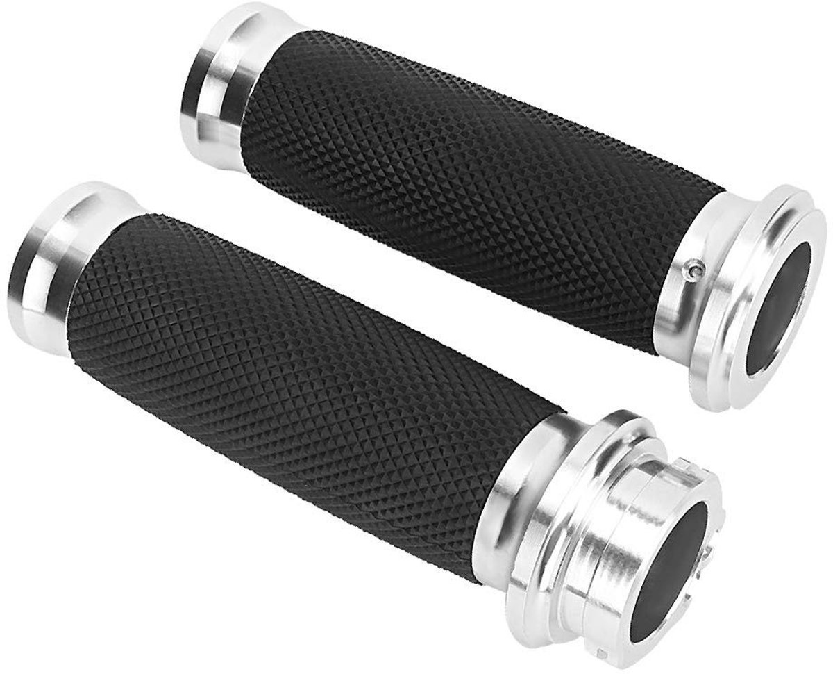 Dailygoods- Handvatten Universeel - Aluminium/Rubber - Antislip - Motorfiets - 25 mm - 1 Paar - Motorhandvatten