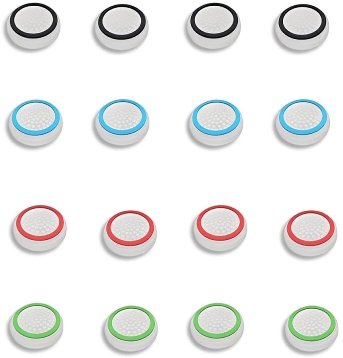 Dailygoods- Joystick Cap 16 Stuks - Siliconen Keycaps - Beschermkap - Gamecontroller Accessoires - Analoog - Controller Grip - Controller Grips