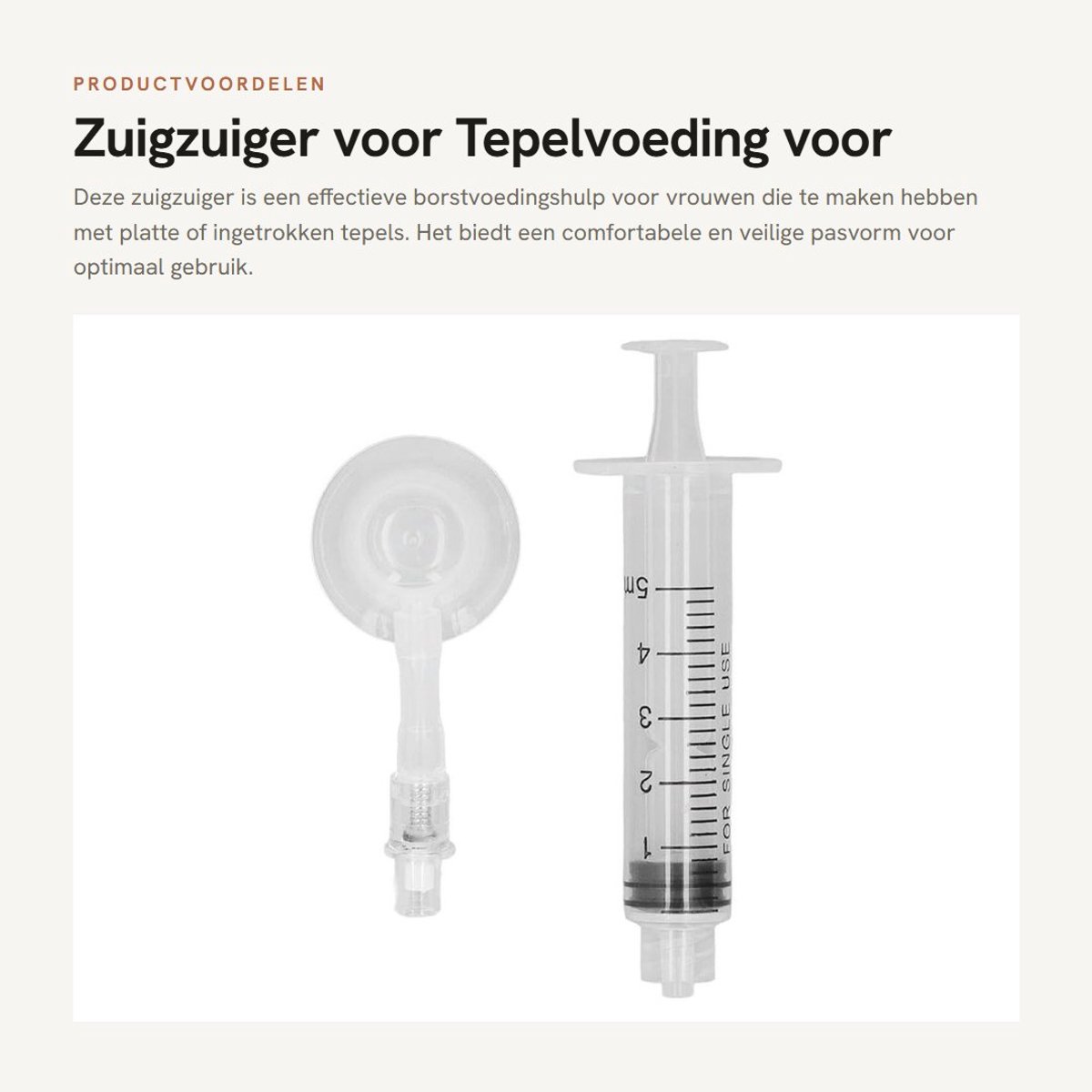 Dailygoods - Zuigzuiger voor Tepelvoeding voor Corrigeren van Platte Tepels