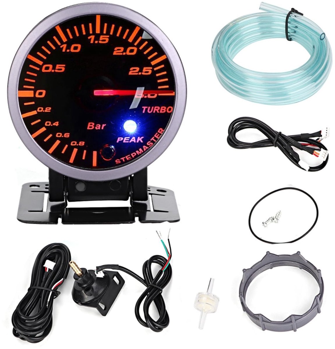 Dailygoods- Boost Gauge - LED Turbo Boost Meter - Hoogwaardige Prestaties - Universele Geschiktheid - Eenvoudige Installatie - Dialverlichting voor Gemakkelijke Leesbaarheid