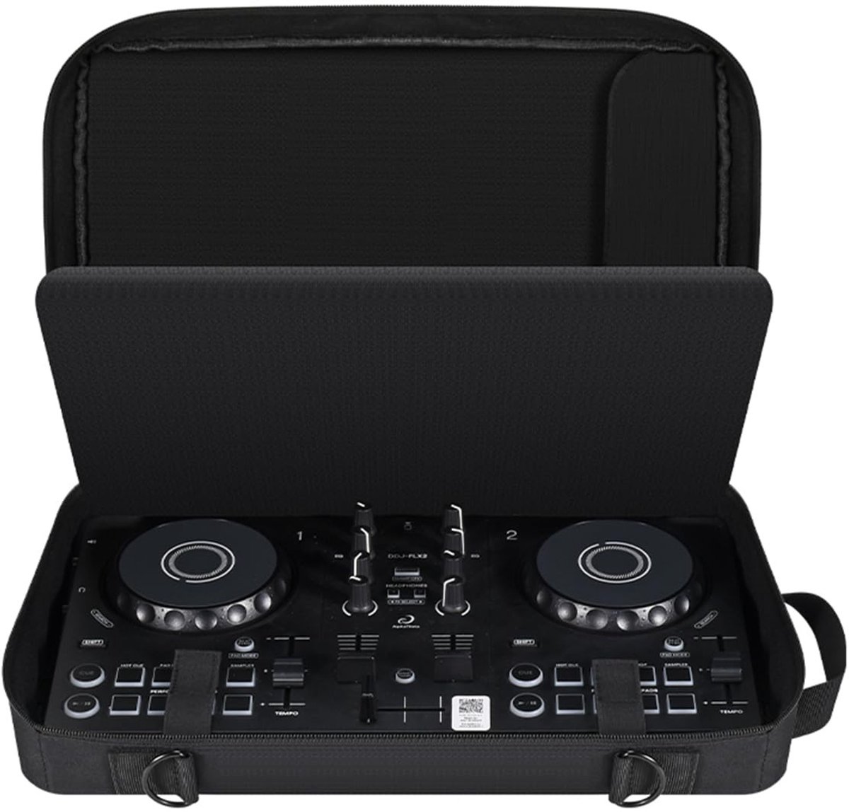 Dailygoods- Draagtas voor DJ Controller - Schoudertas/Rugzak - Geschikt voor Hercules DJControl Inpulse 200 MK2/DDJ-FLX2 - Zwart - PE/Polyester/Fluweel - Draagbare reistas - Dj Tas